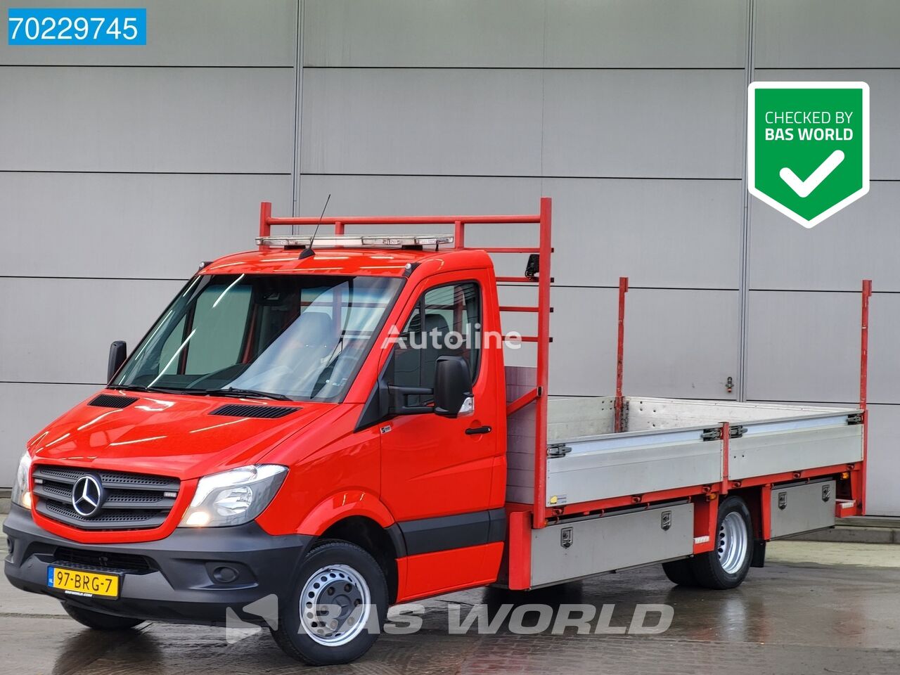 Купить бортовой грузовик Mercedes-Benz Sprinter 519 CDI V6 Automaat Euro6  5Ton 450cm Open laadbak Trekh Нидерланды Veghel, DA37847