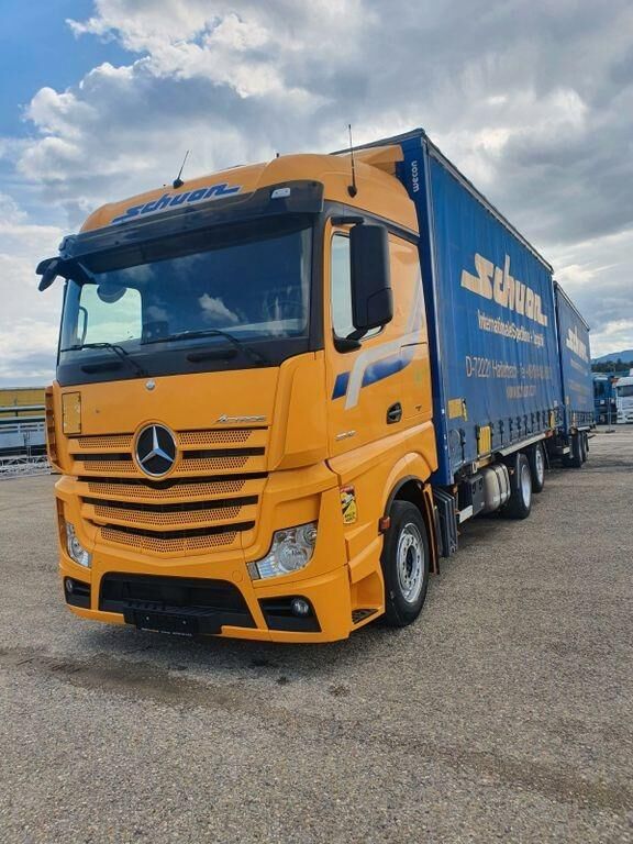 грузовик штора Mercedes-Benz Actros 2542 LL MEGA  JUMBO ZUG + прицеп штора