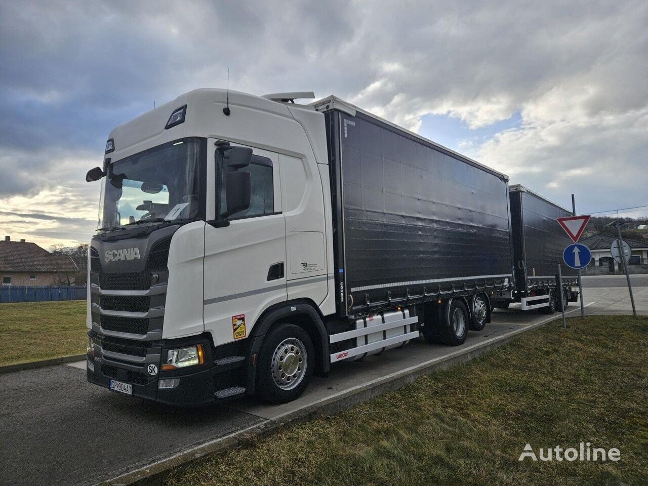 Купить тентованный грузовик Scania S 450 B6x2LB tandem Словакия Ličartovce,  BP38768